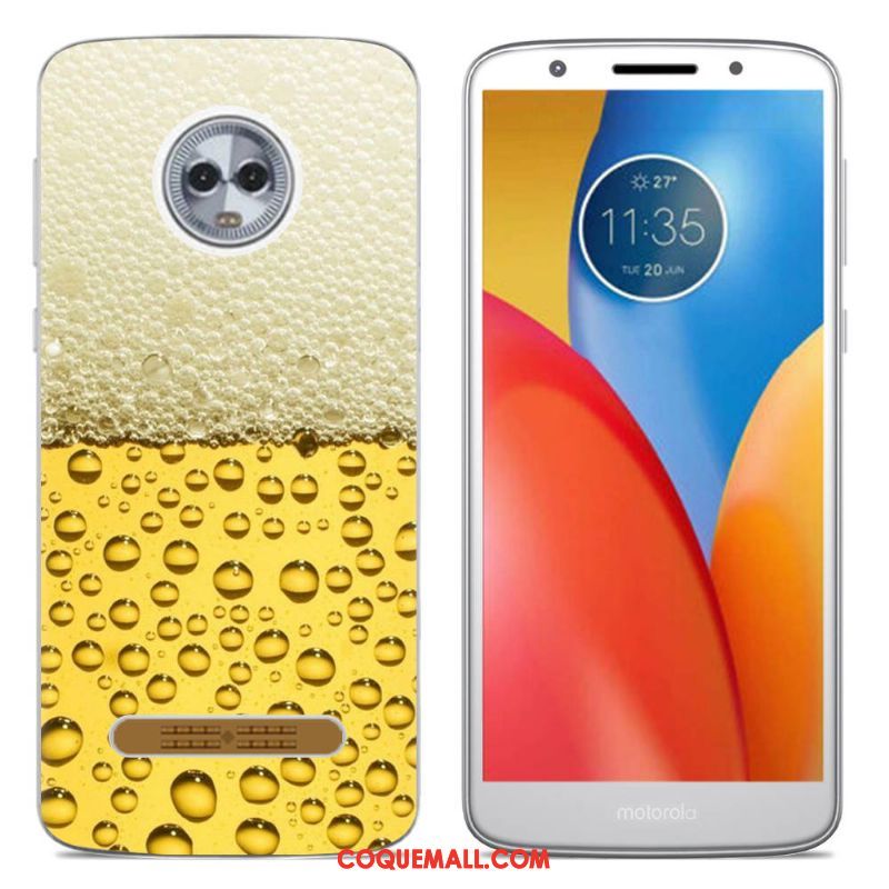 Étui Moto Z3 Play Protection Téléphone Portable Créatif, Coque Moto Z3 Play Coque En Silicone Multicolore Beige