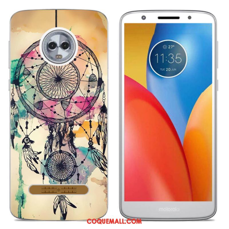 Étui Moto Z3 Play Protection Téléphone Portable Créatif, Coque Moto Z3 Play Coque En Silicone Multicolore Beige