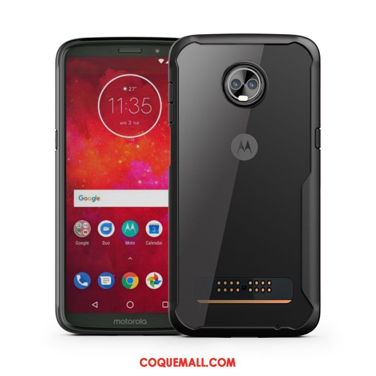 Étui Moto Z3 Play Protection Téléphone Portable Simple, Coque Moto Z3 Play Rouge Tout Compris