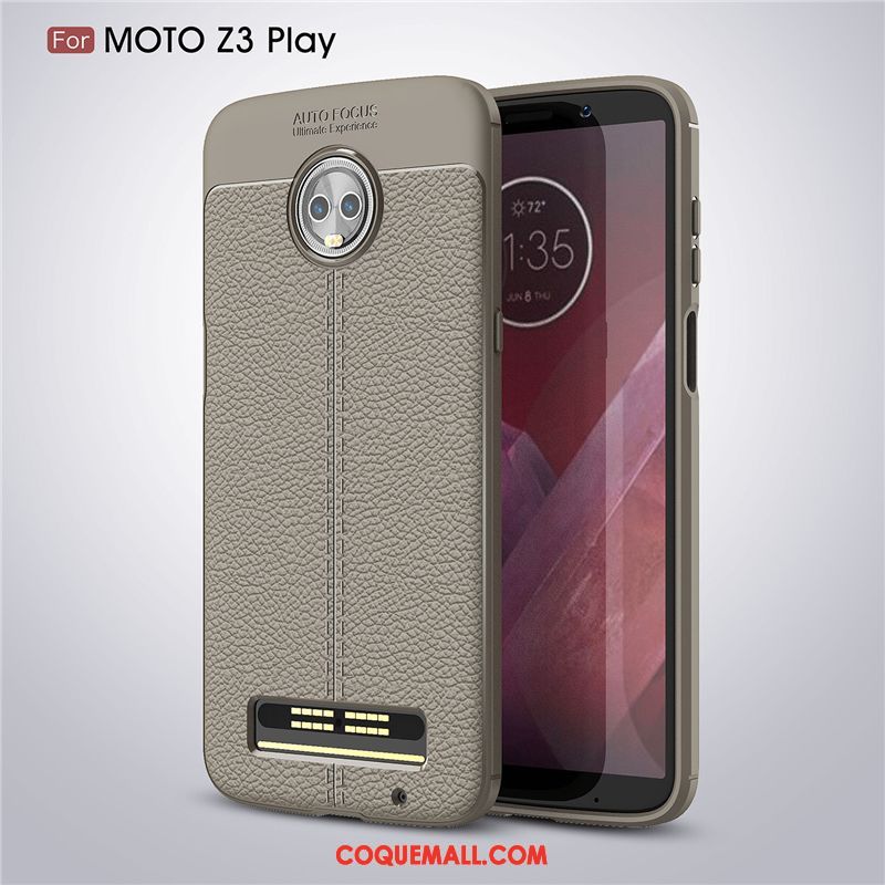 Étui Moto Z3 Play Tout Compris Bleu Protection, Coque Moto Z3 Play Étoile Silicone