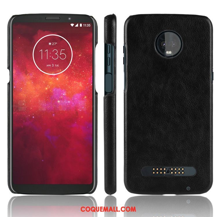 Étui Moto Z3 Play Téléphone Portable Incassable Difficile, Coque Moto Z3 Play Modèle Fleurie Qualité