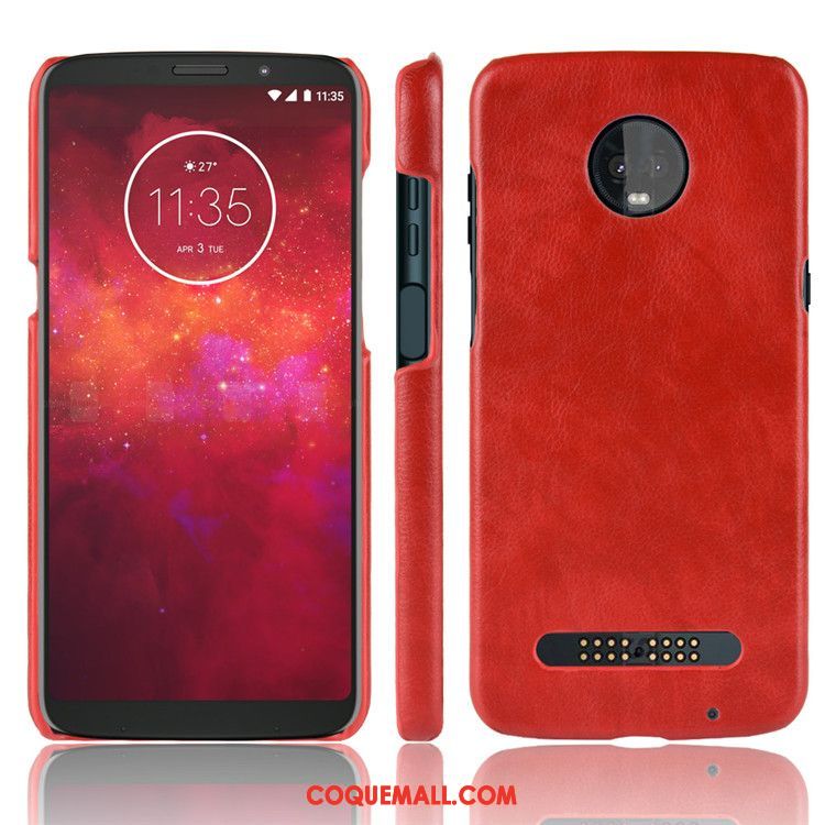 Étui Moto Z3 Play Téléphone Portable Incassable Difficile, Coque Moto Z3 Play Modèle Fleurie Qualité