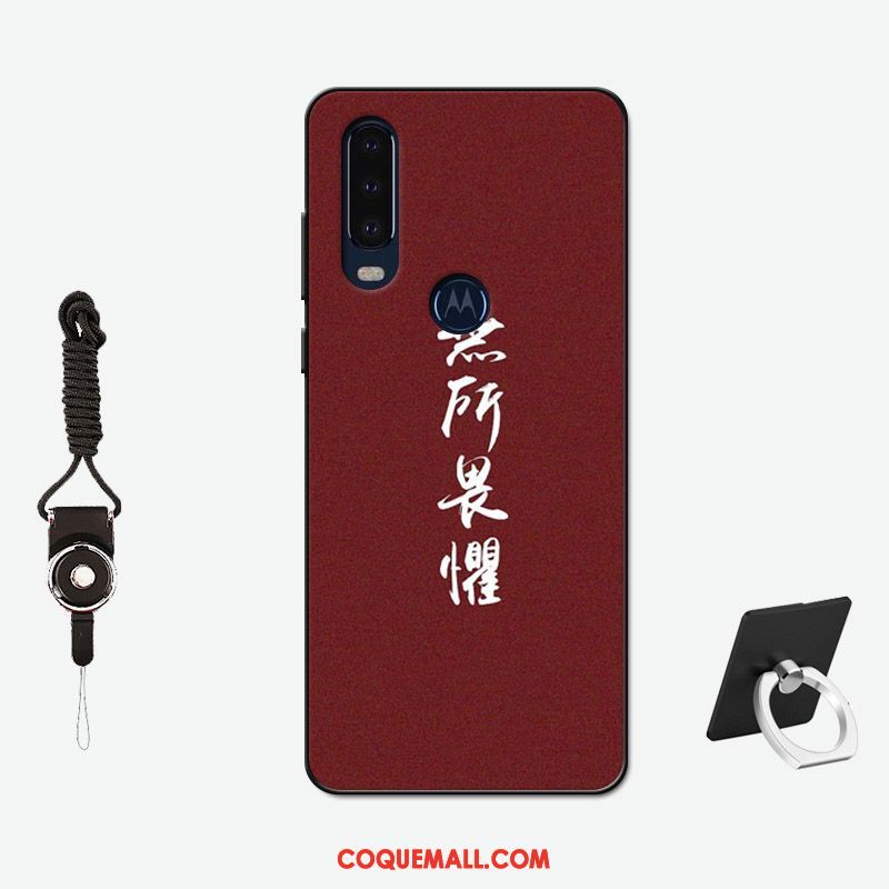 Étui Motorola One Action Délavé En Daim Amoureux Simple, Coque Motorola One Action Incassable Silicone