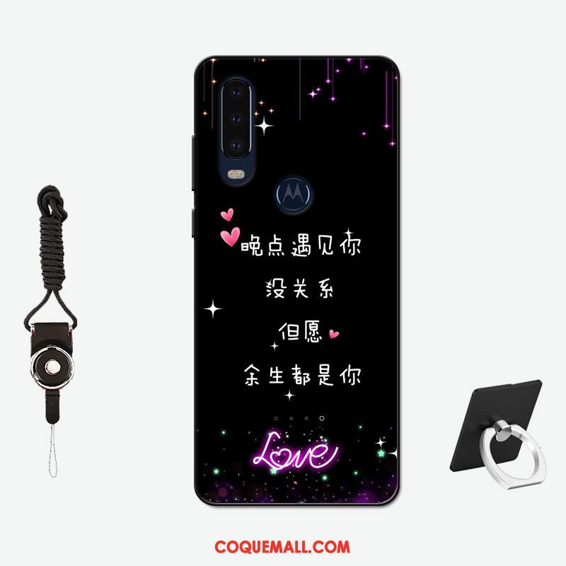 Étui Motorola One Action Délavé En Daim Amoureux Simple, Coque Motorola One Action Incassable Silicone