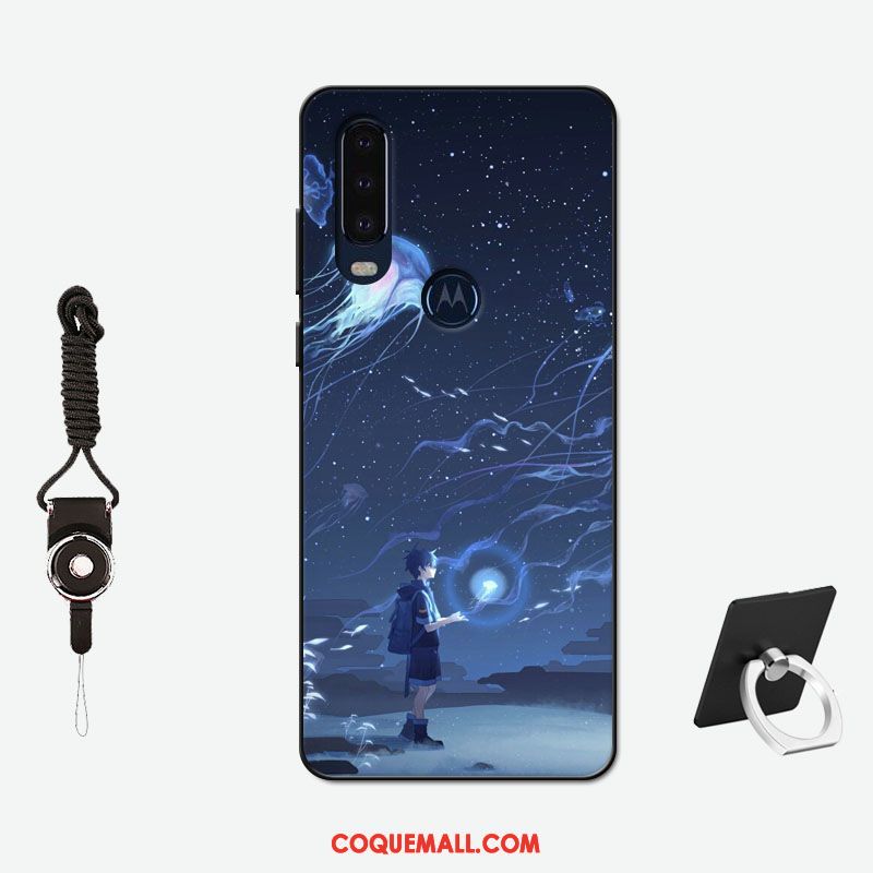 Étui Motorola One Action Délavé En Daim Amoureux Simple, Coque Motorola One Action Incassable Silicone