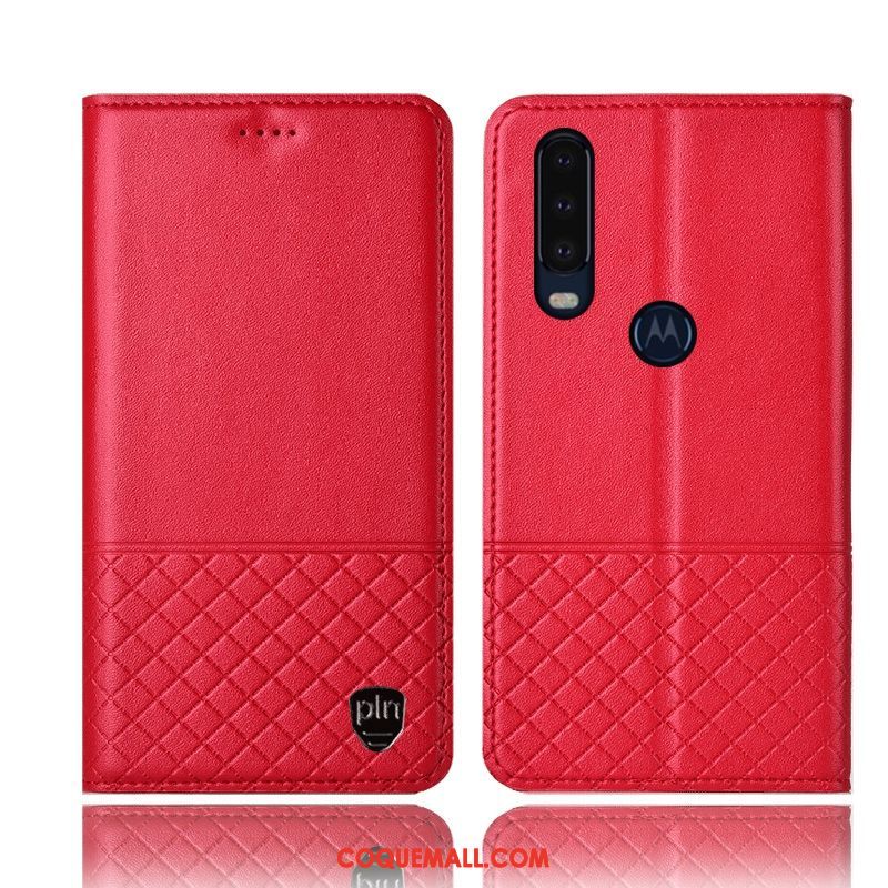 Étui Motorola One Action Incassable En Cuir Protection, Coque Motorola One Action Noir Téléphone Portable