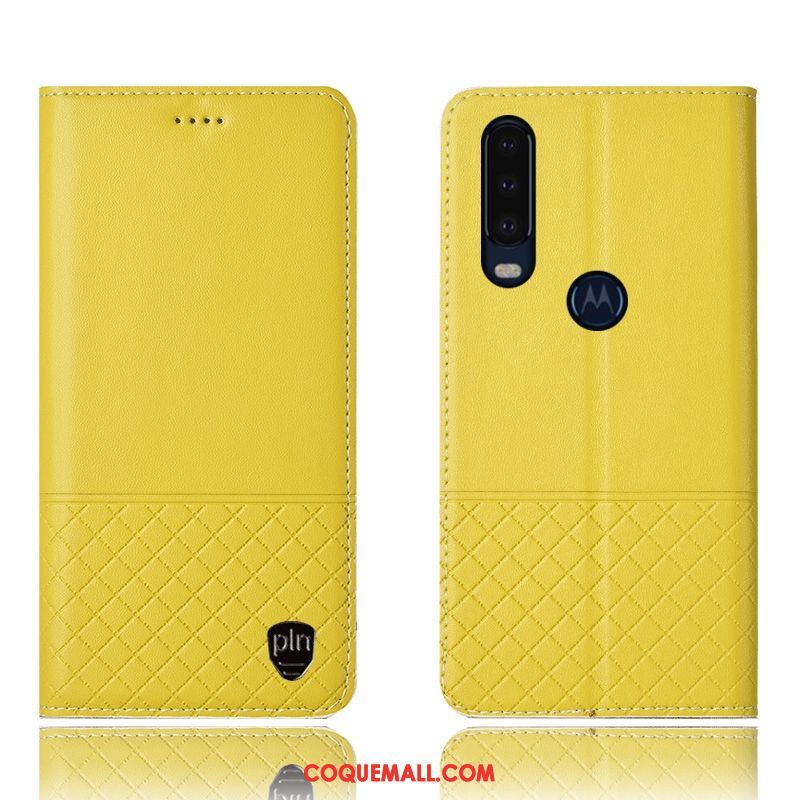 Étui Motorola One Action Incassable En Cuir Protection, Coque Motorola One Action Noir Téléphone Portable