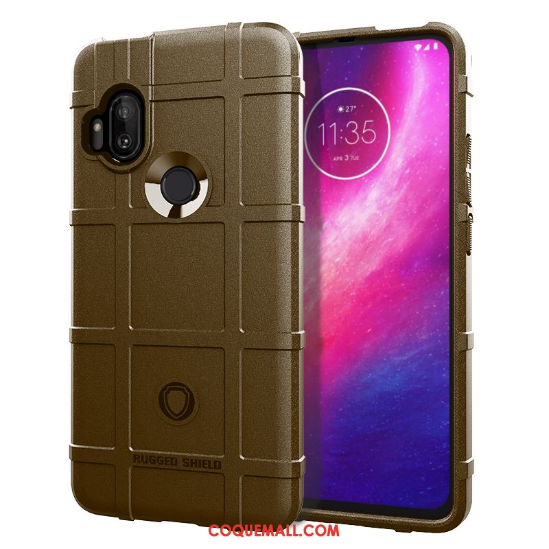 Étui Motorola One Hyper Bordure Incassable Protection, Coque Motorola One Hyper Téléphone Portable Simple Braun