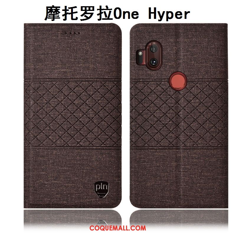 Étui Motorola One Hyper Incassable En Cuir Téléphone Portable, Coque Motorola One Hyper Gris Protection