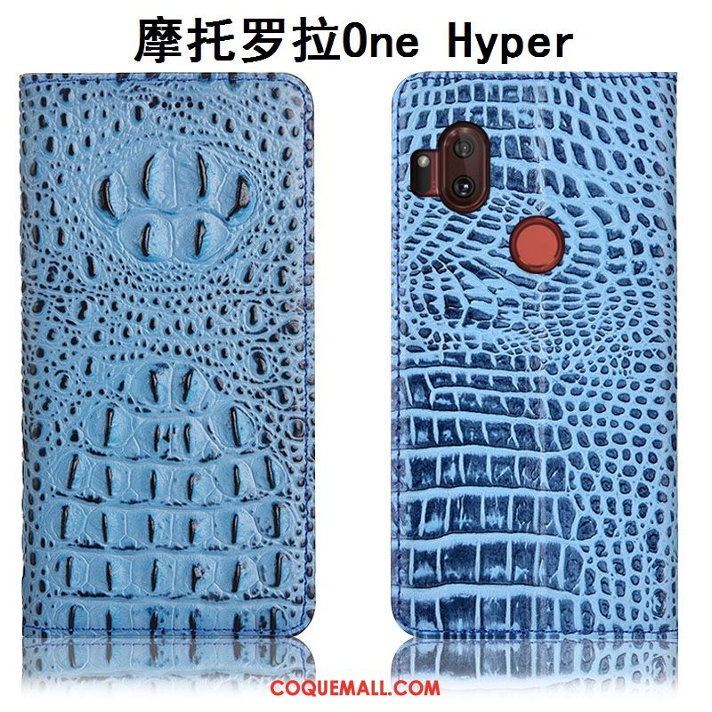 Étui Motorola One Hyper Tout Compris Protection Téléphone Portable, Coque Motorola One Hyper Cuir Véritable