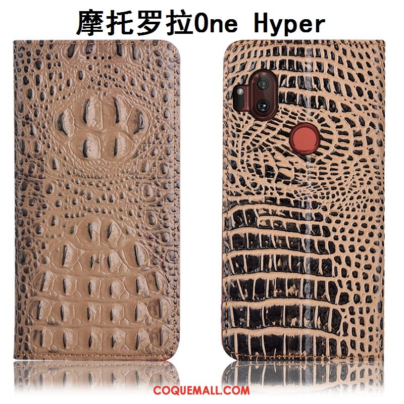 Étui Motorola One Hyper Tout Compris Protection Téléphone Portable, Coque Motorola One Hyper Cuir Véritable