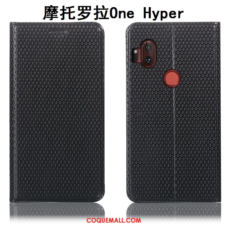 Étui Motorola One Hyper Téléphone Portable Tout Compris Incassable, Coque Motorola One Hyper Cuir Véritable Protection Braun