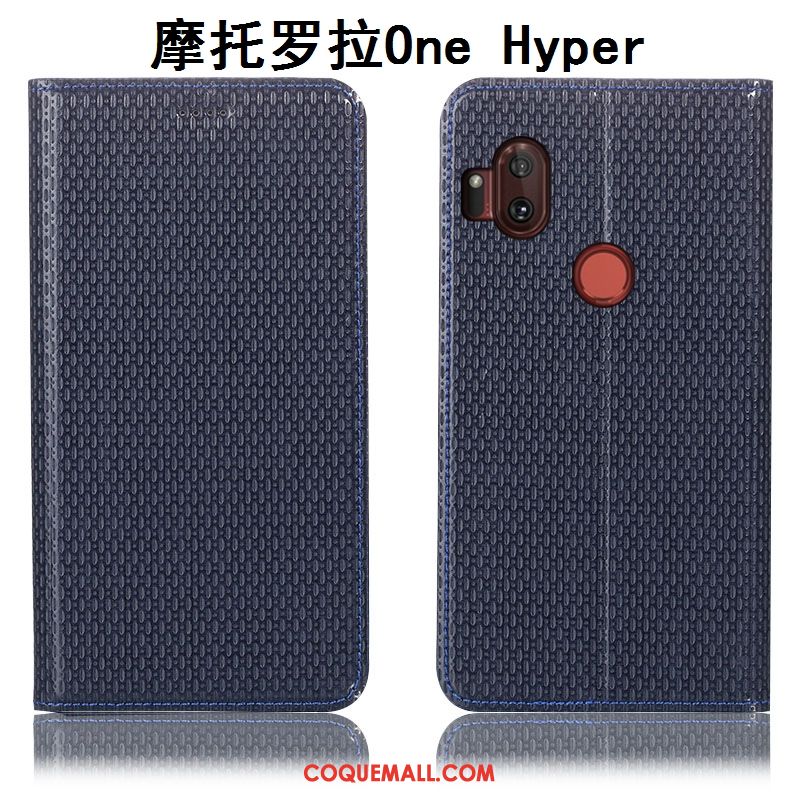 Étui Motorola One Hyper Téléphone Portable Tout Compris Incassable, Coque Motorola One Hyper Cuir Véritable Protection Braun