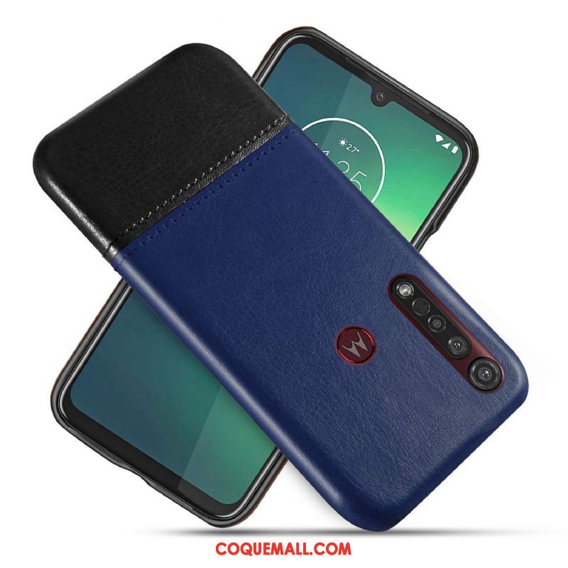 Étui Motorola One Macro Bicolore Créatif Business, Coque Motorola One Macro Protection En Cuir