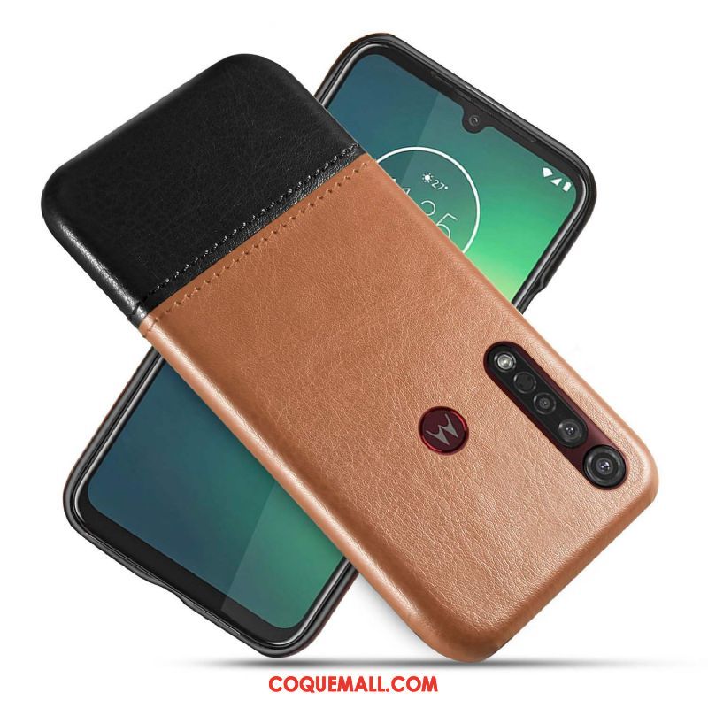 Étui Motorola One Macro Bicolore Créatif Business, Coque Motorola One Macro Protection En Cuir