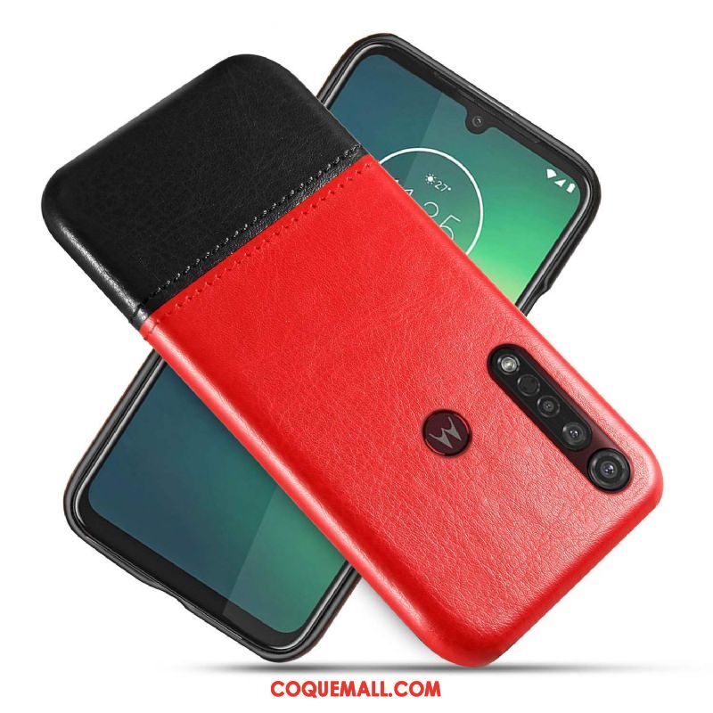 Étui Motorola One Macro Bicolore Créatif Business, Coque Motorola One Macro Protection En Cuir