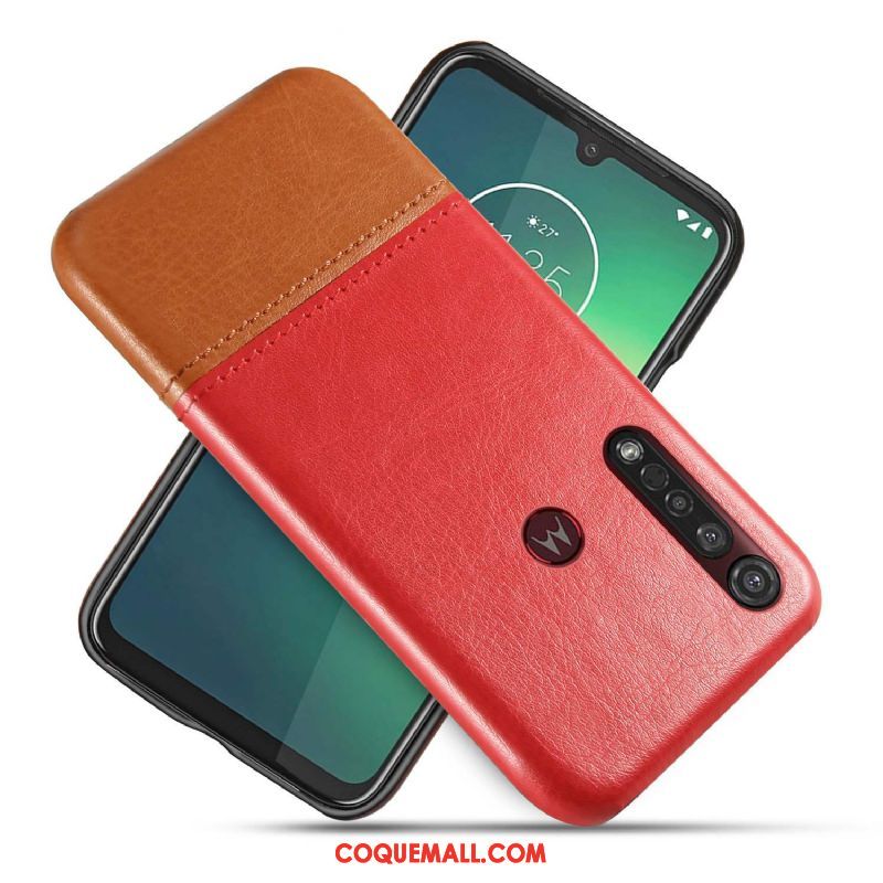 Étui Motorola One Macro Bicolore Créatif Business, Coque Motorola One Macro Protection En Cuir