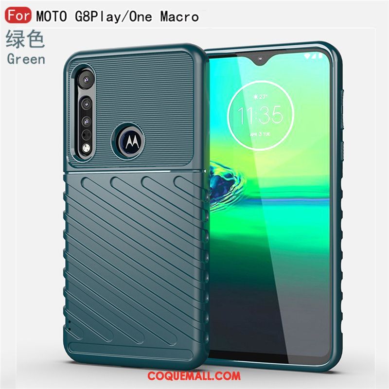 Étui Motorola One Macro Noir Fluide Doux Mince, Coque Motorola One Macro Étoile Téléphone Portable