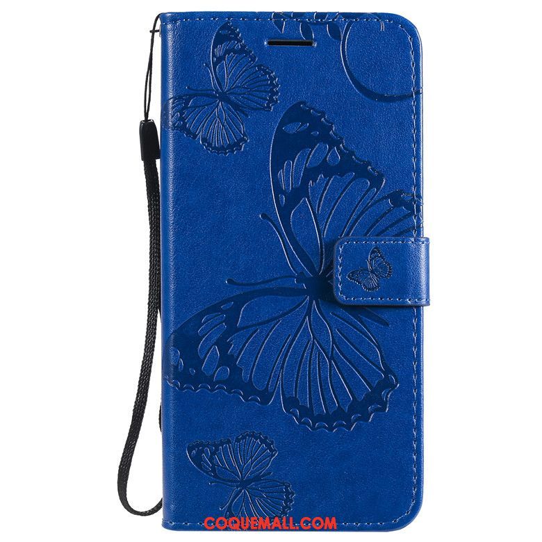 Étui Motorola One Macro Téléphone Portable En Cuir Tout Compris, Coque Motorola One Macro Fleurs De Papillons Protection