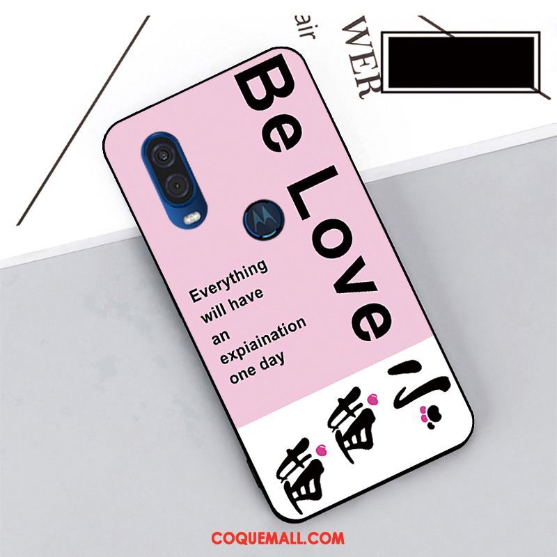 Étui Motorola One Vision Noir Protection Fluide Doux, Coque Motorola One Vision Téléphone Portable