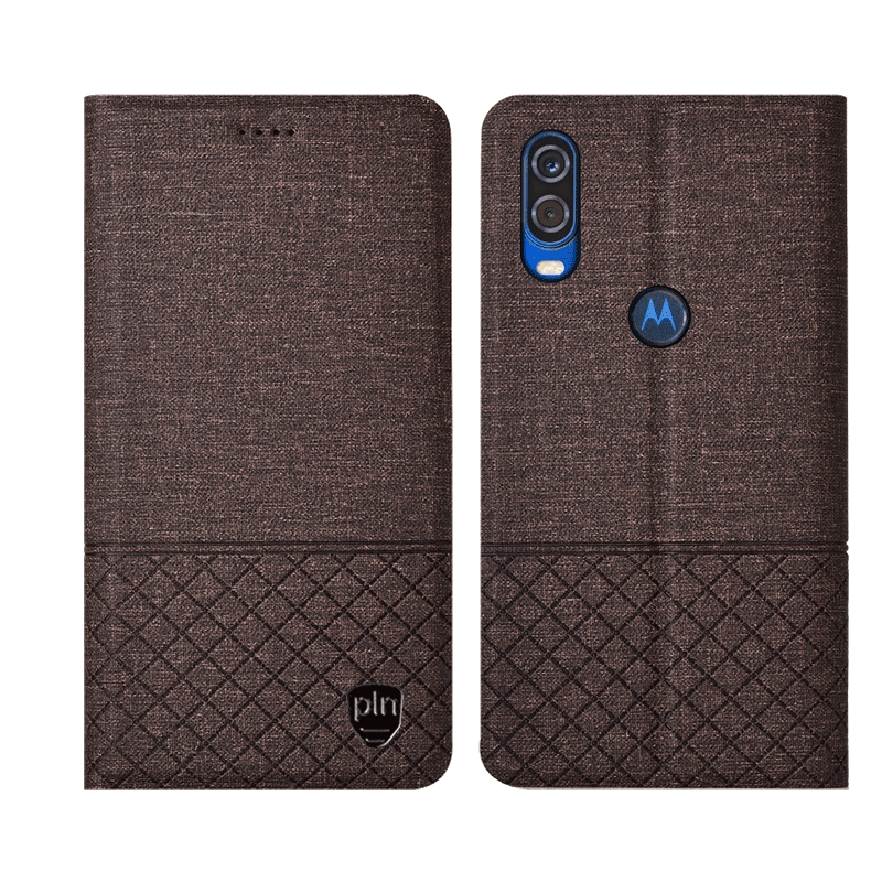 Étui Motorola One Vision Protection Lin Tout Compris, Coque Motorola One Vision Rose Téléphone Portable