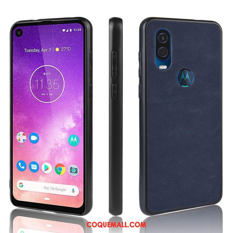 Étui Motorola One Vision Protection Téléphone Portable Noir, Coque Motorola One Vision Incassable