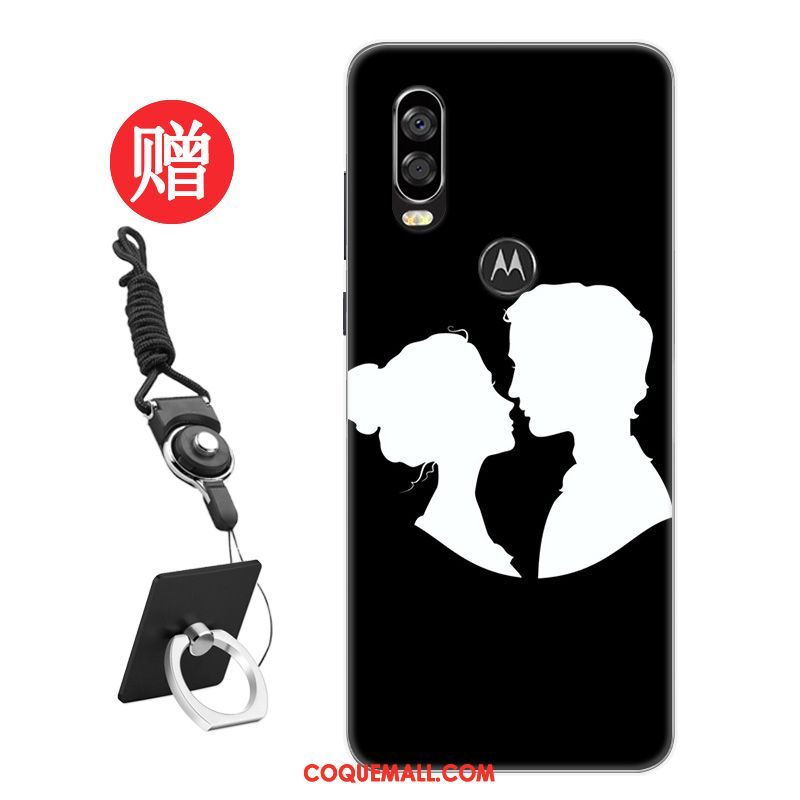 Étui Motorola One Vision Tempérer Noir Frais, Coque Motorola One Vision Modèle Personnalité