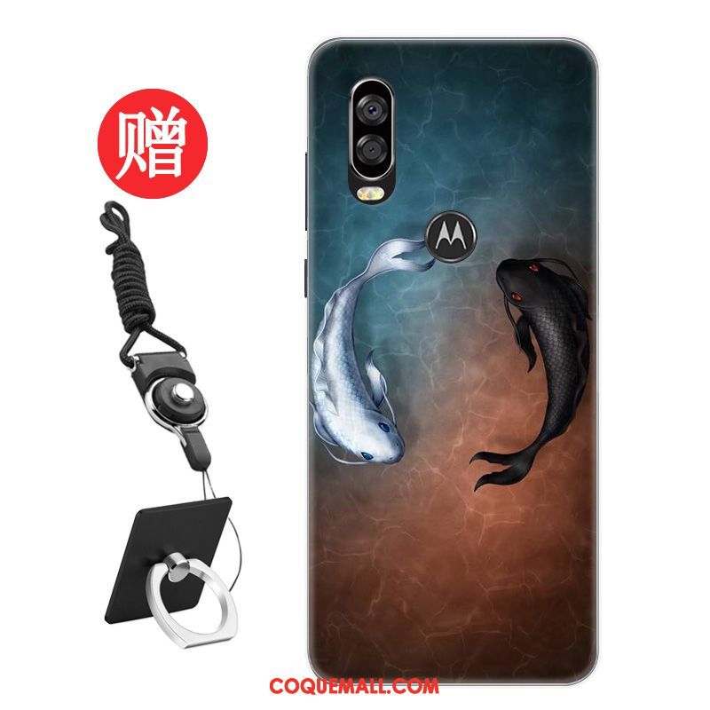 Étui Motorola One Vision Tempérer Noir Frais, Coque Motorola One Vision Modèle Personnalité