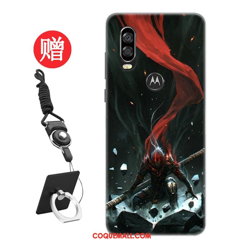 Étui Motorola One Vision Tempérer Noir Frais, Coque Motorola One Vision Modèle Personnalité