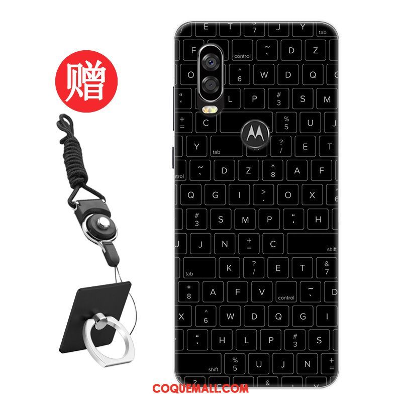 Étui Motorola One Vision Tempérer Noir Frais, Coque Motorola One Vision Modèle Personnalité