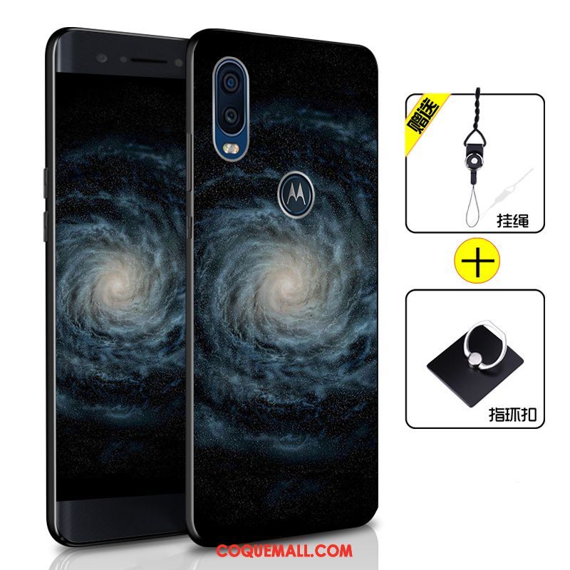 Étui Motorola One Vision Téléphone Portable Bleu Marin Tout Compris, Coque Motorola One Vision Fluide Doux Incassable