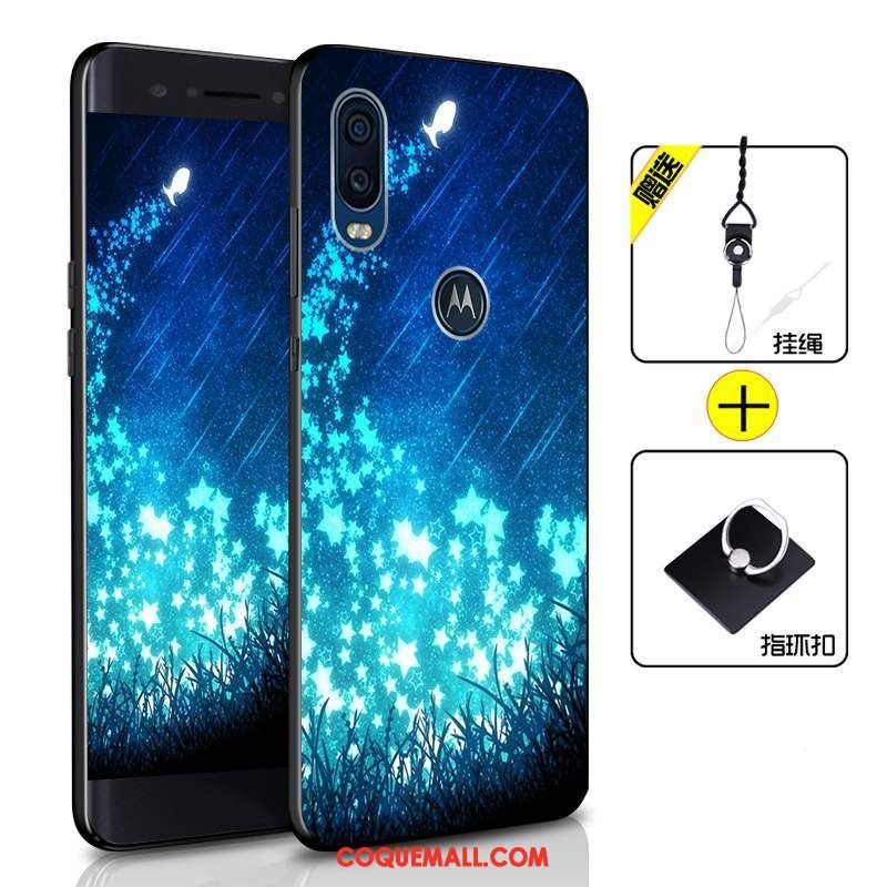 Étui Motorola One Vision Vert Protection Téléphone Portable, Coque Motorola One Vision Silicone Fluide Doux