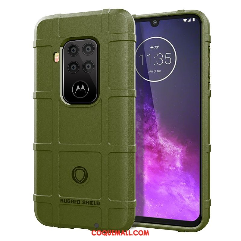 Étui Motorola One Zoom Noir Fluide Doux Incassable, Coque Motorola One Zoom Protection Pu