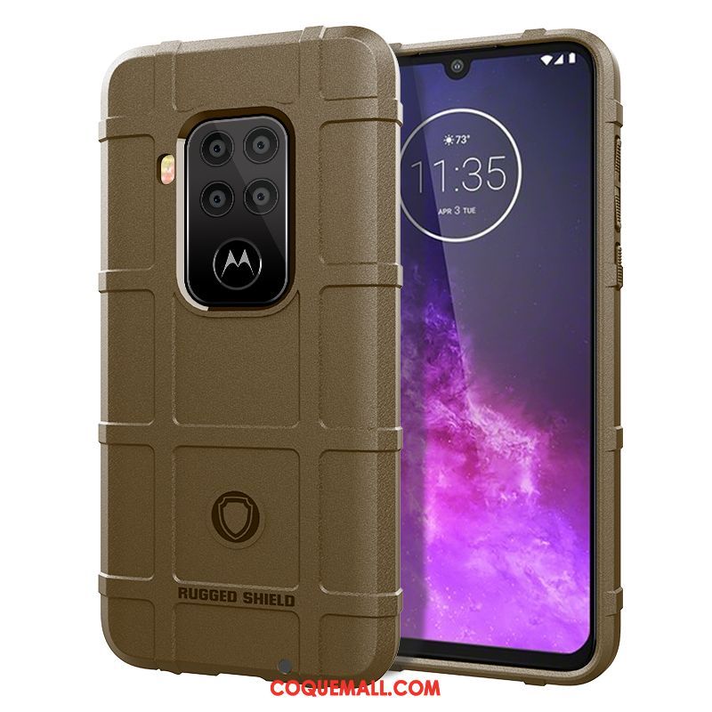 Étui Motorola One Zoom Noir Fluide Doux Incassable, Coque Motorola One Zoom Protection Pu