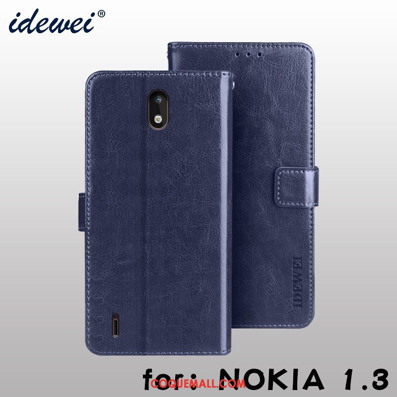 Étui Nokia 1.3 Portefeuille Support Téléphone Portable, Coque Nokia 1.3 En Cuir Protection Braun