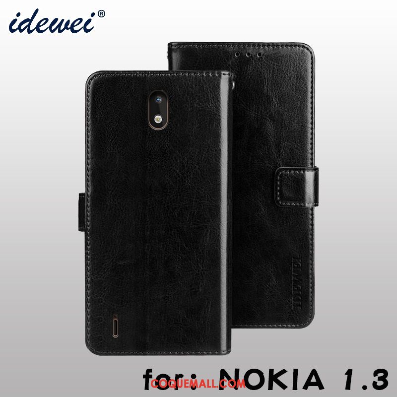 Étui Nokia 1.3 Portefeuille Support Téléphone Portable, Coque Nokia 1.3 En Cuir Protection Braun