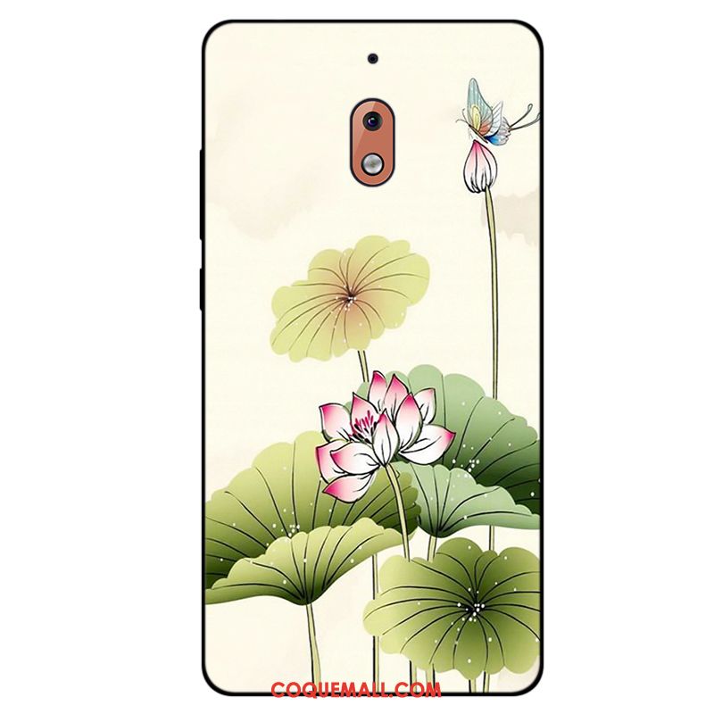 Étui Nokia 2.1 Art Incassable Simple, Coque Nokia 2.1 Fluide Doux Vert