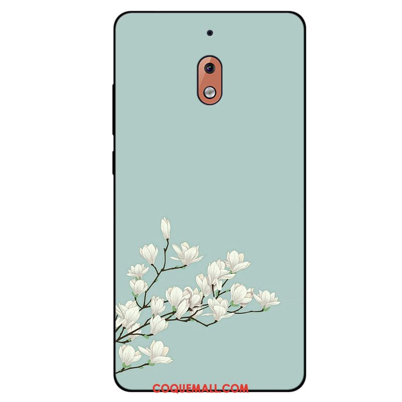 Étui Nokia 2.1 Art Incassable Simple, Coque Nokia 2.1 Fluide Doux Vert