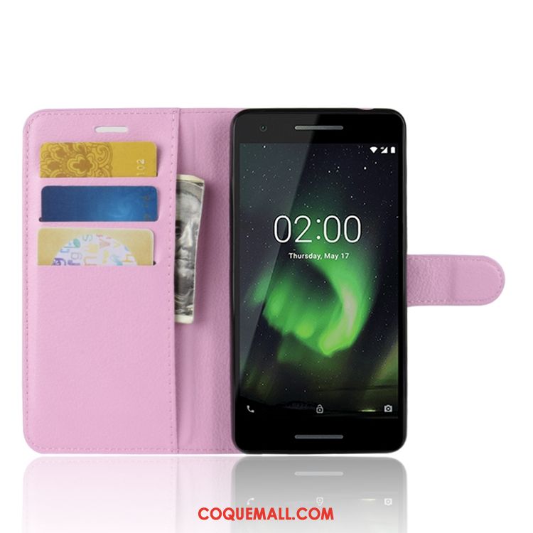 Étui Nokia 2.1 Modèle Fleurie Carte Tout Compris, Coque Nokia 2.1 Téléphone Portable Litchi