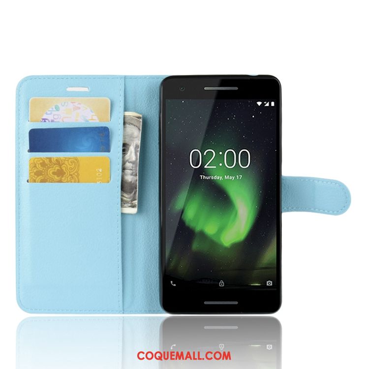 Étui Nokia 2.1 Modèle Fleurie Carte Tout Compris, Coque Nokia 2.1 Téléphone Portable Litchi