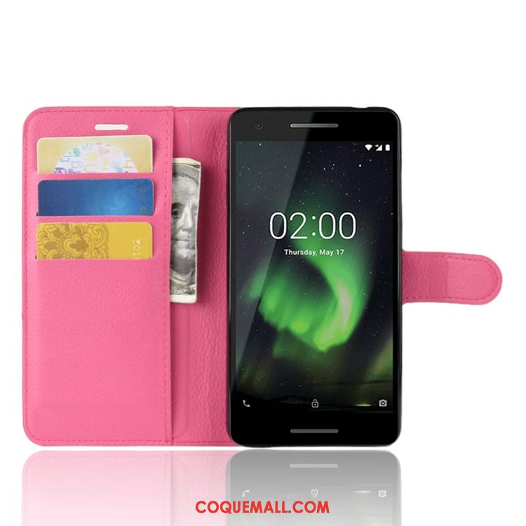 Étui Nokia 2.1 Modèle Fleurie Carte Tout Compris, Coque Nokia 2.1 Téléphone Portable Litchi