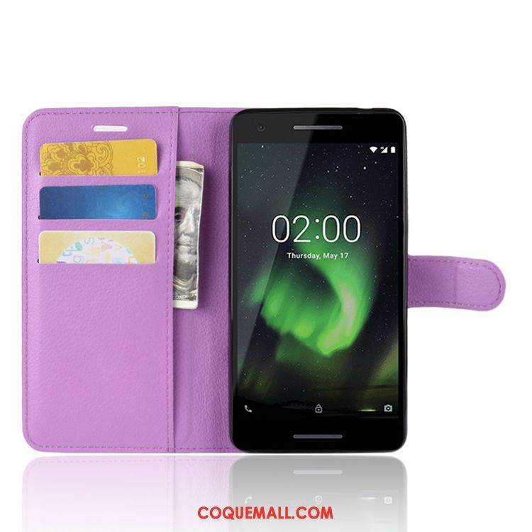 Étui Nokia 2.1 Modèle Fleurie Carte Tout Compris, Coque Nokia 2.1 Téléphone Portable Litchi