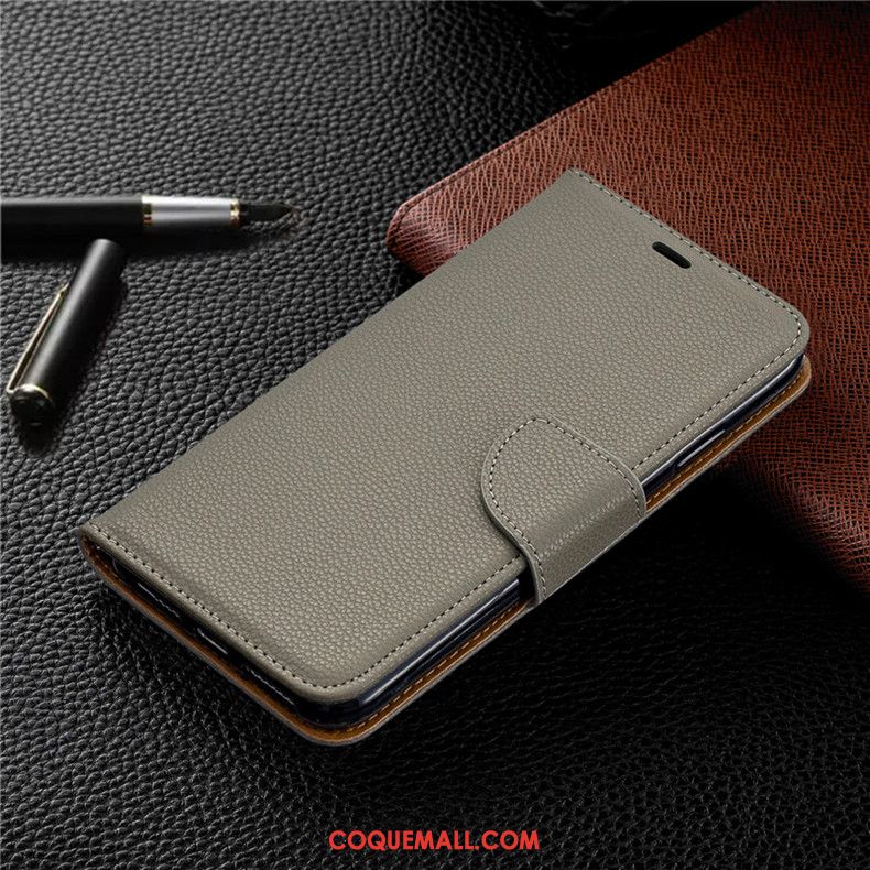 Étui Nokia 2.2 En Cuir Portefeuille Tout Compris, Coque Nokia 2.2 Gris Protection