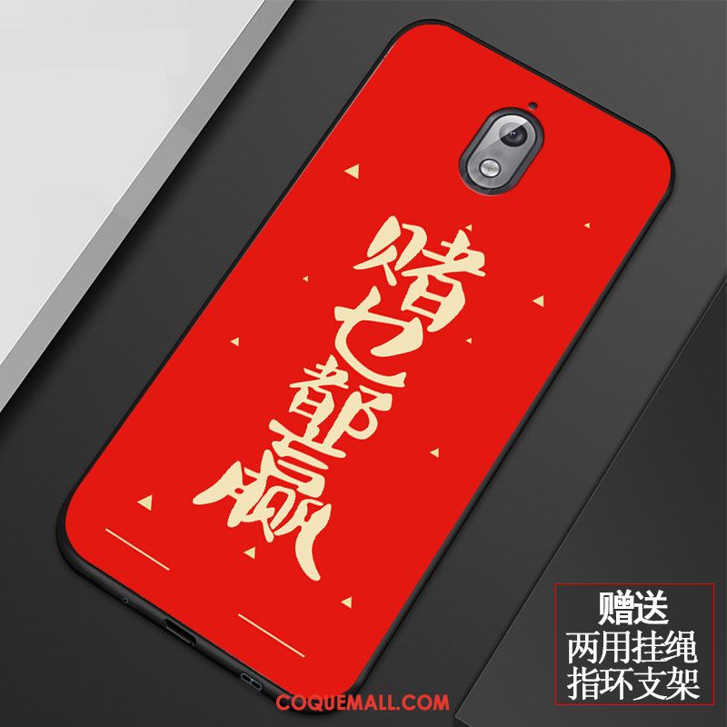 Étui Nokia 3.1 Incassable Nouveau Rouge, Coque Nokia 3.1 Silicone Téléphone Portable