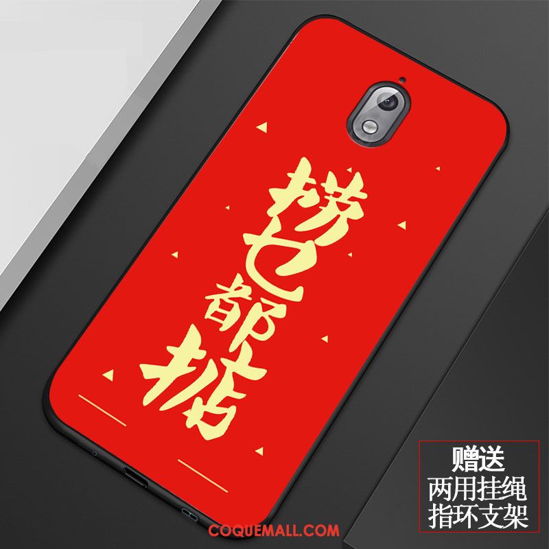 Étui Nokia 3.1 Incassable Nouveau Rouge, Coque Nokia 3.1 Silicone Téléphone Portable