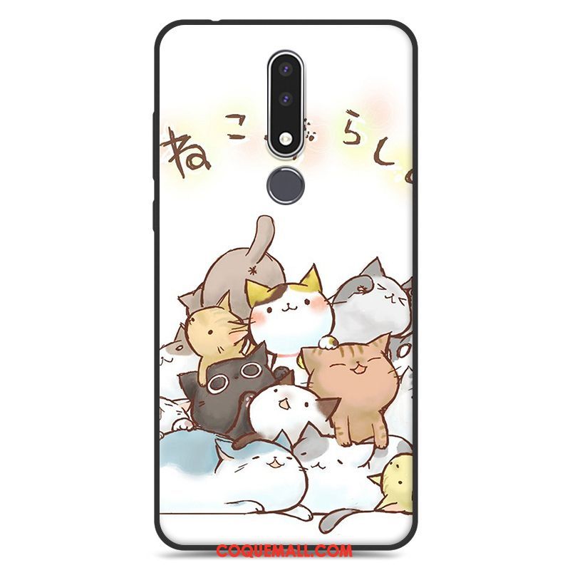 Étui Nokia 3.1 Plus Blanc Créatif Personnalité, Coque Nokia 3.1 Plus Dessin Animé Téléphone Portable