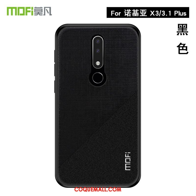 Étui Nokia 3.1 Plus Modèle Fleurie Brillant Incassable, Coque Nokia 3.1 Plus Membrane Or