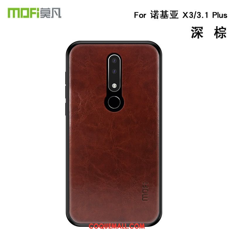 Étui Nokia 3.1 Plus Modèle Fleurie Membrane Tissu, Coque Nokia 3.1 Plus Tout Compris Incassable