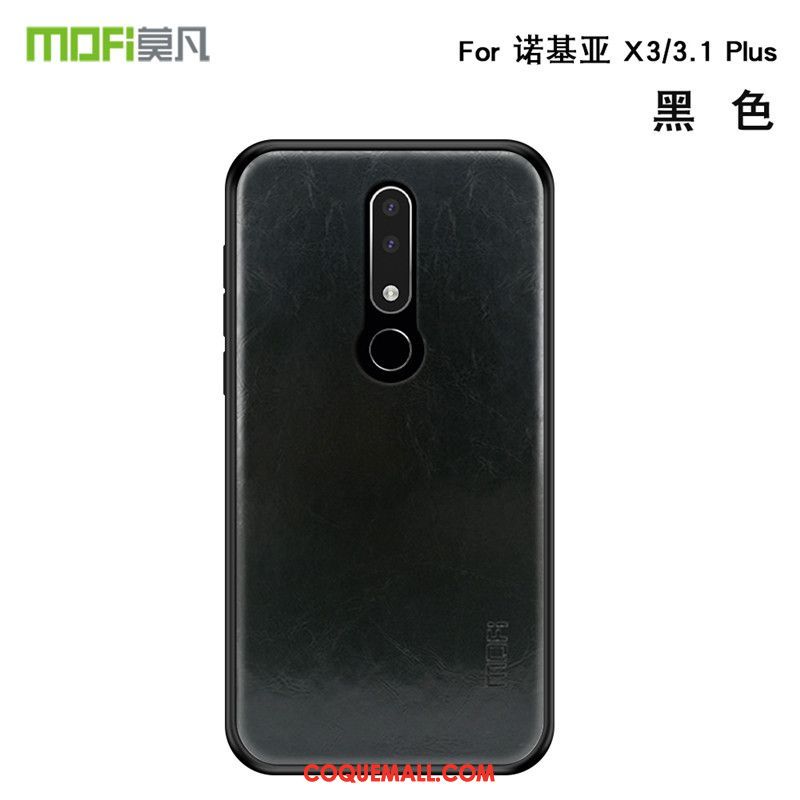 Étui Nokia 3.1 Plus Modèle Fleurie Membrane Tissu, Coque Nokia 3.1 Plus Tout Compris Incassable