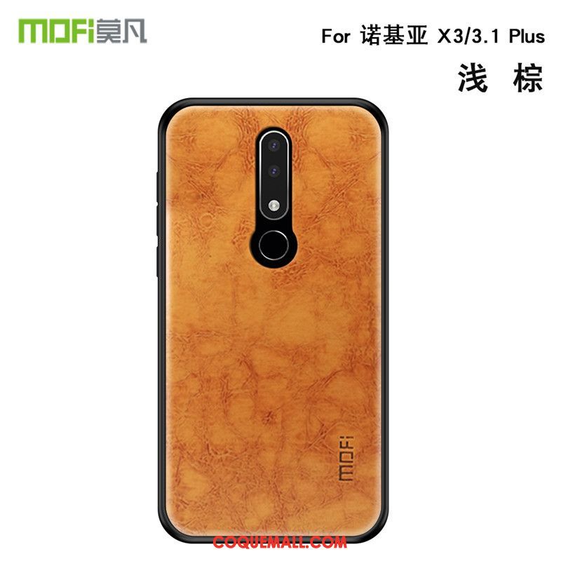 Étui Nokia 3.1 Plus Modèle Fleurie Membrane Tissu, Coque Nokia 3.1 Plus Tout Compris Incassable